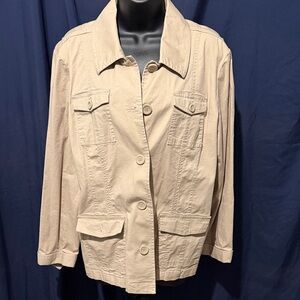 Croft & Barrow Women's Beige Utility Jacket